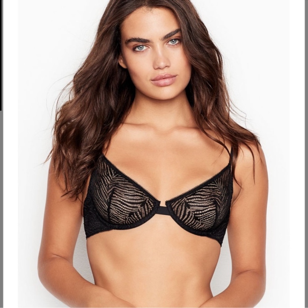 NWT Victoria's Secret Unlined Zebra Lace Demi Bra